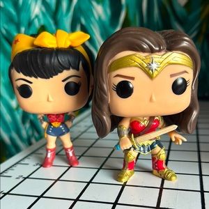 Set of two Wonder Woman Funko Pop’s